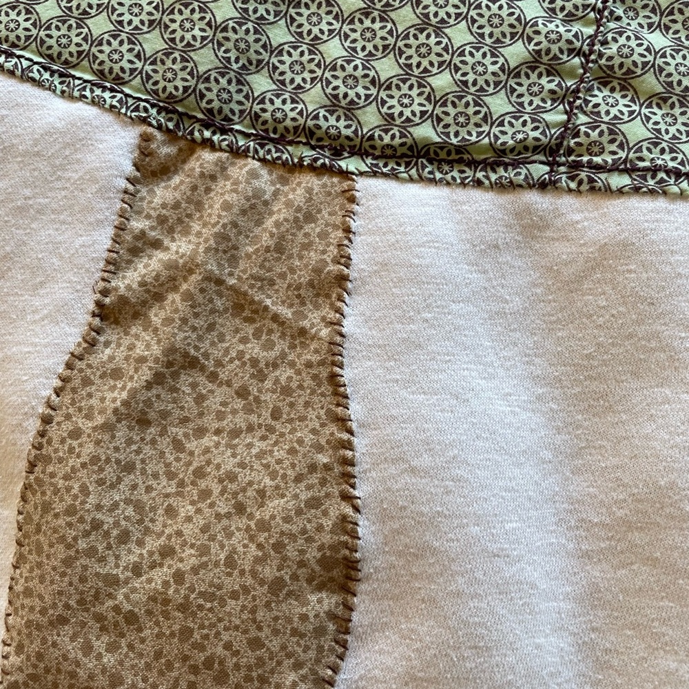 upcycled Eddie Bauer Mushroom patchwork hoodie - Picture 15 of 16